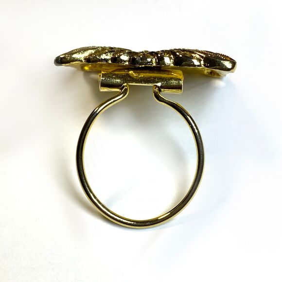 Vintage Scarf Clip Gold Tone Jewelry Clothing Clip Gift for Her Retro Filigree - Picture 7 of 9